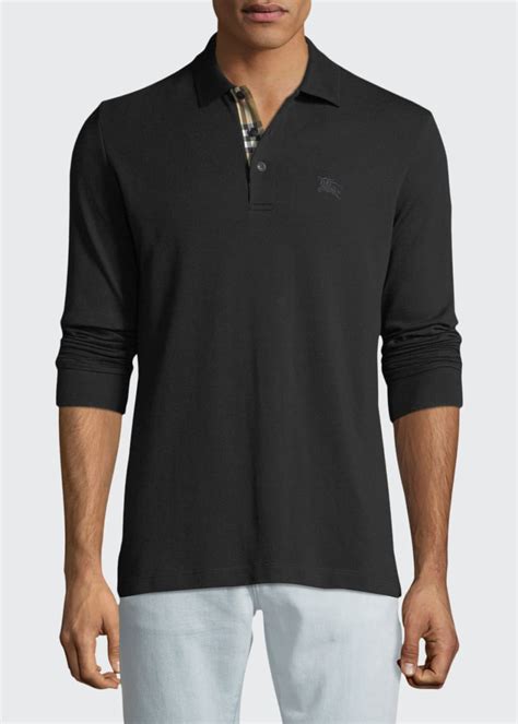 burberry hartford long sleeve polo|Burberry Polo Shirts for Men .